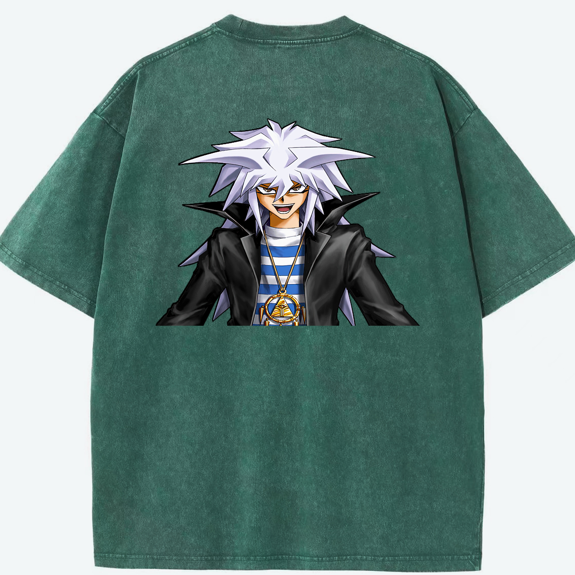 （画像用） 遊☆戯☆王 Yu-Gi-Oh! 綿100% ヴィンテージ風 半袖Tシャツ（背面プリント）
